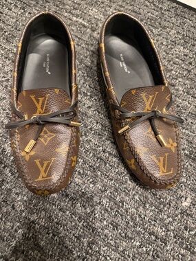 Louis Vuitton Brown Monogram Canvas womens Driving Loafers